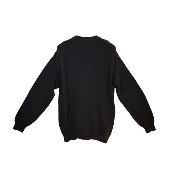 Gran Sasso Made In Italy Black Cardigan Sweater With Button Closure - Picture 1 of 7